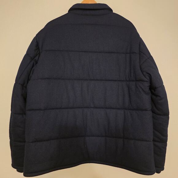 Vince Cozy Wool Quilted Puffer Jacket Navy XL Heavyweight Luxury - Picture 10 of 15